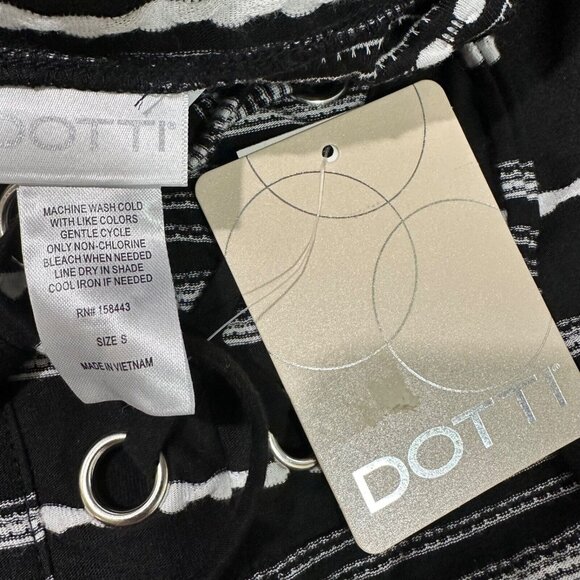 Dotti Womens‎ Size S Black White Striped Swim Bathing Suit Cover Up Dress NWT - Picture 6 of 7